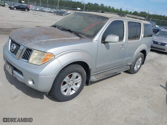 2005 Nissan Pathfinder XE with VIN 5N1AR18U25C706119, listed as a IAAI auction lot 42092008 with 1 mi miles. Bid and sale history available at carsss.com. Image 2.
