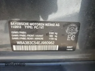 2014 BMW 3 Series 328i xDrive with VIN WBA3B3C54EJ980962, listed as a Copart auction lot 68424504 with 286,838 mi miles and Clean Title. Bid and sale history available at carsss.com. Image 12.