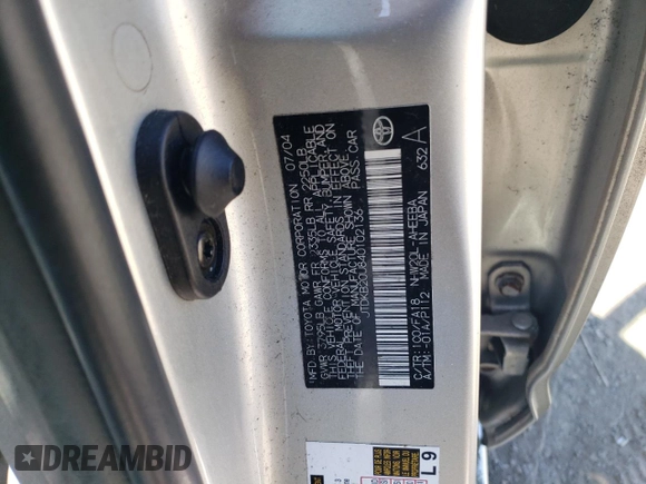 2004 Toyota Prius with VIN JTDKB20U840102136, listed as a Copart auction lot 50936935 with 131,346 mi miles and Salvage Title. Bid and sale history available at carsss.com. Image 12.