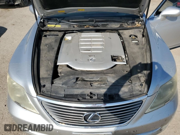 2009 Lexus LS 460 with VIN JTHCL46F795001457, listed as a Copart auction lot 69957804 with 143,649 mi miles and Salvage Title. Bid and sale history available at DreamBid. Image 11.