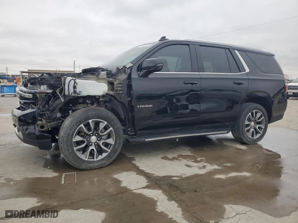 2022 Chevrolet Tahoe LT with VIN 1GNSKNKD3NR347204, listed as a Copart auction lot 45158435 with 0 mi miles and Salvage Title. Bid and sale history available at carsss.com. Image 1.