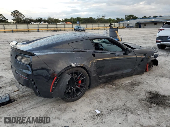 2019 Chevrolet Corvette Z06 2LZ with VIN 1G1YS2D69K5600067, listed as a Copart auction lot 86349484 with 58,295 mi miles and Salvage Title. Bid and sale history available at carsss.com. Image 3.