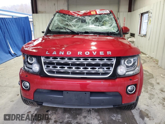 2016 Land Rover LR4 HSE with VIN SALAG2V64GA799125, listed as a Copart auction lot 42559105 with 87,938 mi miles and Salvage title. Bid and sale history available at DreamBid. Image 5.