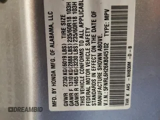 2019 Honda Odyssey LX with VIN 5FNRL6H26KB045102, listed as a Copart auction lot 47929665 with Not Provided miles and Salvage Title. Bid and sale history available at DreamBid. Image 14.