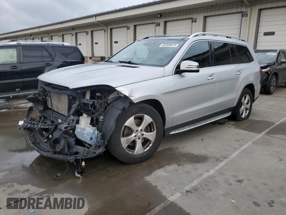 2017 Mercedes-Benz GLS 450 z VIN 4JGDF6EE2HA797022, wystawiony jako Copart lot #62583815 z przebiegiem 96 319 mil mil oraz Szkoda całkowita • Salvage title. Historia ofert i sprzedaży dostępna na DreamBid. Obrazek 1.
