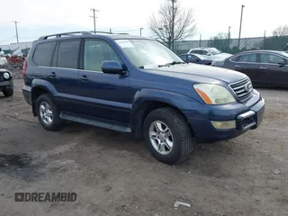 2004 Lexus GX 470 with VIN JTJBT20X540055295, listed as a IAAI auction lot 41847539 with 188,610 mi miles. Bid and sale history available at carsss.com. Image 1.