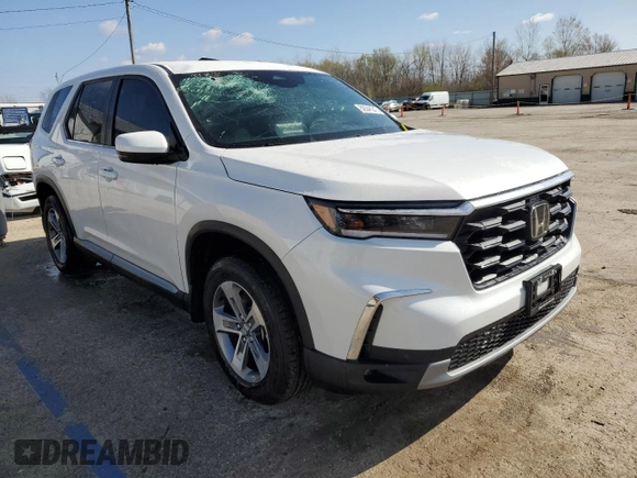 2025 Honda Pilot EX-L с VIN 5FNYG1H44SB045507, выставлен на аукционе Copart как лот 52041215 с пробегом 9 126 миль миль и Списание • Salvage title. История ставок и продаж доступна на DreamBid. Изображение 4.