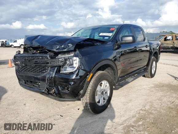 2024 Ford Ranger XL with VIN 1FTER4BH3RLE15041, listed as a Copart auction lot 80215054 with 3,313 mi miles and Salvage Title. Bid and sale history available at carsss.com. Image 1.