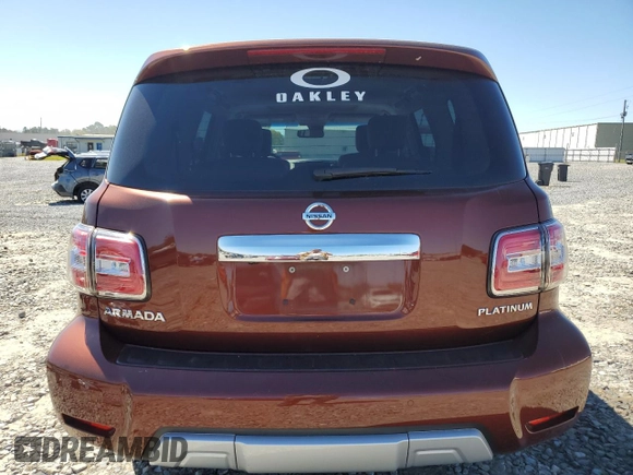 2017 Nissan Armada Platinum with VIN JN8AY2NF5H9303731, listed as a Copart auction lot 48478935 with 125,384 mi miles and Salvage Title. Bid and sale history available at carsss.com. Image 6.