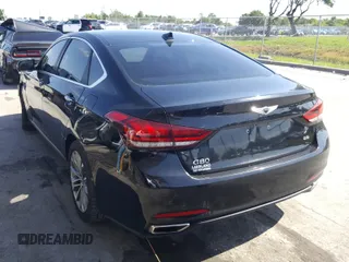 2017 Genesis G80 3.8L with VIN KMHGN4JE7HU170485, listed as a Copart auction lot 47549640 with 39,163 mi miles and . Bid and sale history available at carsss.com. Image 3.
