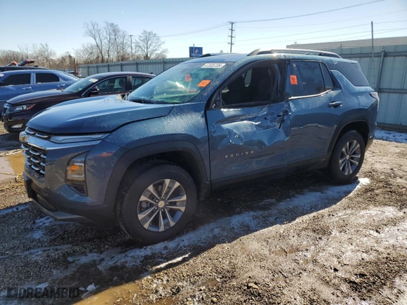 2025 Chevrolet Equinox FWD LT with VIN 3GNAXHEG2SL162052, listed as a Copart auction lot 47305735 with 1,038 mi miles and Salvage Title. Bid and sale history available at carsss.com. Image 1.