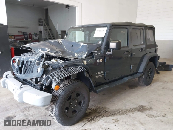 2017 Jeep Wrangler Unlimited Sport with VIN 1C4BJWDG3HL503676, listed as a IAAI auction lot 41953232 with 94,819 mi miles. Bid and sale history available at carsss.com. Image 19.