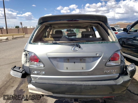 2001 Lexus RX 300 with VIN JTJHF10U610176298, listed as a Copart auction lot 50061124 with 0 mi miles and Salvage Title. Bid and sale history available at carsss.com. Image 6.