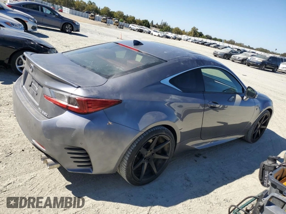 2015 Lexus RC 350 F Sport z VIN JTHHE5BC8F5003098, wystawiony jako Copart lot #73410154 z przebiegiem 55 268 mil mil oraz Szkoda całkowita • Salvage title. Historia ofert i sprzedaży dostępna na DreamBid. Obrazek 3.