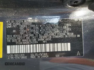 2011 Lexus RX 350 with VIN 2T2ZK1BA0BC043304, listed as a Copart auction lot 61614735 with 77,469 mi miles and Salvage title. Bid and sale history available at DreamBid. Image 13.