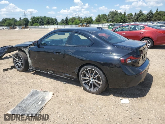 2024 BMW 2 Series 230i xDrive with VIN 3MW33CM0XR8E60430, listed as a Copart auction lot 62824715 with 8,308 mi miles and Salvage title. Bid and sale history available at DreamBid. Image 2.