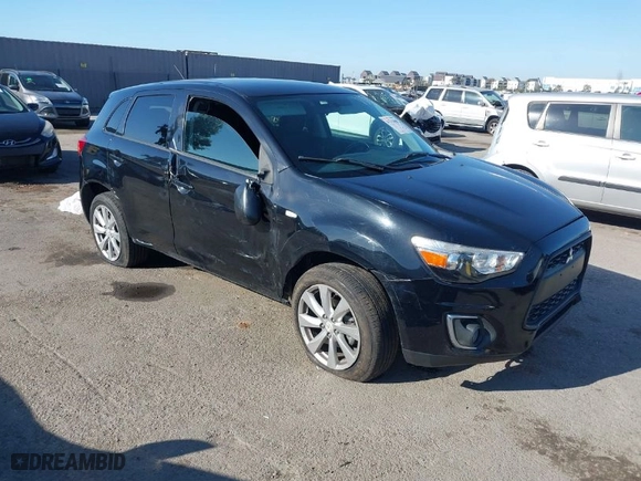 2015 Mitsubishi Outlander Sport ES with VIN 4A4AP3AU4FE051864, listed as a IAAI auction lot 41219408 with 105,553 mi miles. Bid and sale history available at carsss.com. Image 1.