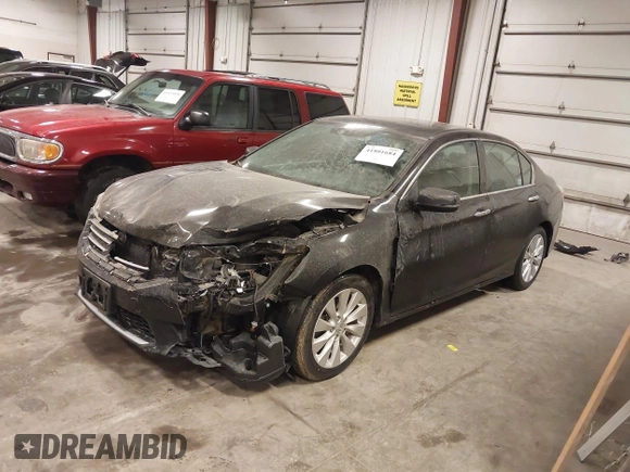 2014 Honda Accord EX-L with VIN 1HGCR2F84EA172143, listed as a IAAI auction lot 41801684 with 180,241 mi miles and . Bid and sale history available at carsss.com. Image 2.