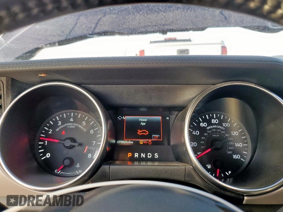 2020 Ford Mustang GT with VIN 1FA6P8CF0L5130233, listed as a Copart auction lot 57166475 with 75,523 mi miles and Salvage title. Bid and sale history available at DreamBid. Image 9.