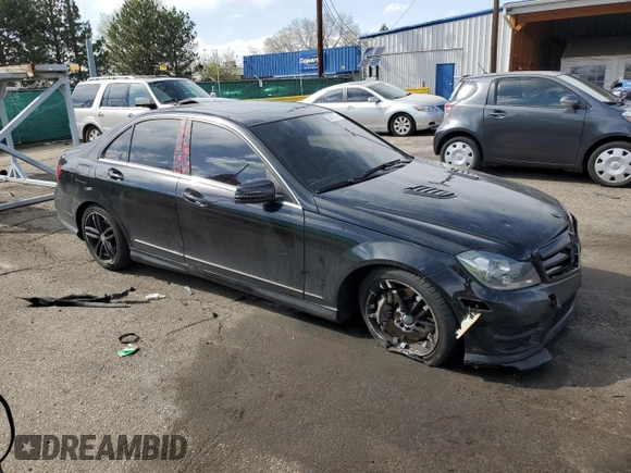 2013 Mercedes-Benz C 300 Sport with VIN WDDGF8AB7DR248667, listed as a Copart auction lot 53837375 with 53,973 mi miles and Salvage Title. Bid and sale history available at DreamBid. Image 4.