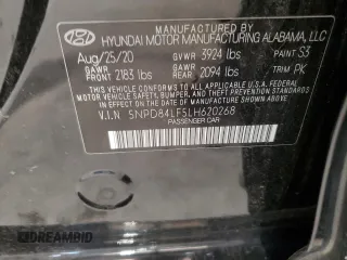 2020 Hyundai Elantra SEL z VIN 5NPD84LF5LH620268, wystawiony jako Copart lot #57677875 z przebiegiem 60 969 mil mil oraz Szkoda całkowita • Salvage title. Historia ofert i sprzedaży dostępna na DreamBid. Obrazek 12.