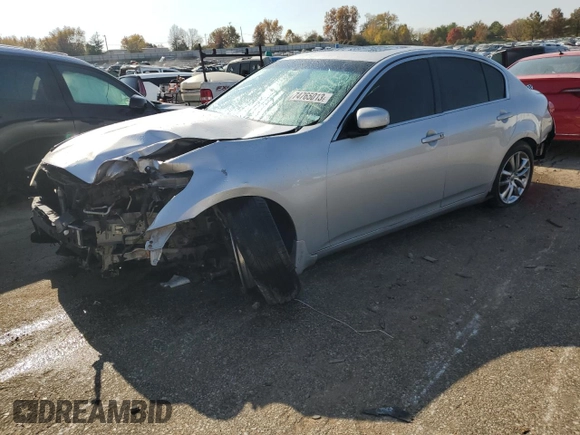 2007 Infiniti G35 Journey with VIN JNKBV61E67M725143, listed as a Copart auction lot 74765013 with 107,543 mi miles and Salvage Title. Bid and sale history available at DreamBid. Image 1.
