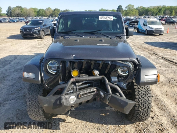 2022 Jeep Wrangler Unlimited Willys with VIN 1C4HJXDG1NW102069, listed as a Copart auction lot 52353995 with 33,328 mi miles and Salvage Title. Bid and sale history available at DreamBid. Image 5.