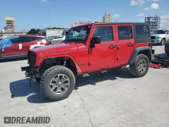 2014 Jeep Wrangler Unlimited Rubicon with VIN 1C4HJWFG5EL162736, listed as a Copart auction lot 64077645 with 126,330 mi miles and Salvage title. Bid and sale history available at DreamBid. Image 1.