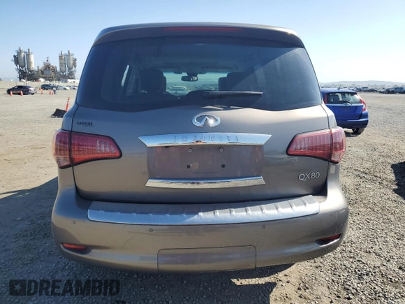 2015 Infiniti QX80 with VIN JN8AZ2NEXF9082838, listed as a Copart auction lot 51875485 with 138,533 mi miles and Salvage title. Bid and sale history available at DreamBid. Image 6.