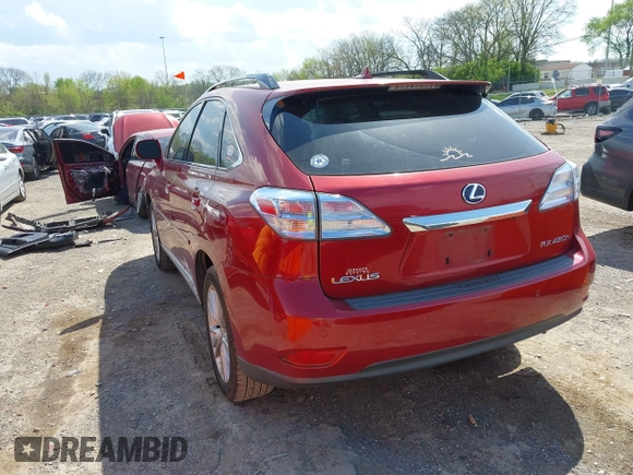 2010 Lexus RX 450h with VIN JTJZB1BA2A2004132, listed as a IAAI auction lot 42005969 with 177,895 mi miles and . Bid and sale history available at DreamBid. Image 3.