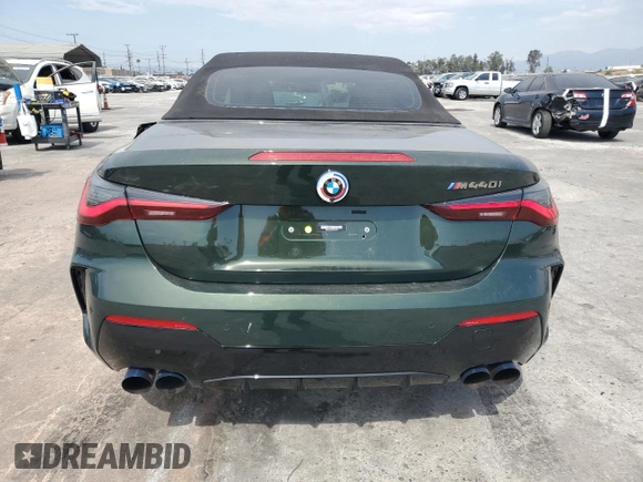 2024 BMW 4 Series M440i with VIN WBA53AT02RCN29473, listed as a Copart auction lot 72592014 with 4,930 mi miles and Salvage Title. Bid and sale history available at carsss.com. Image 6.
