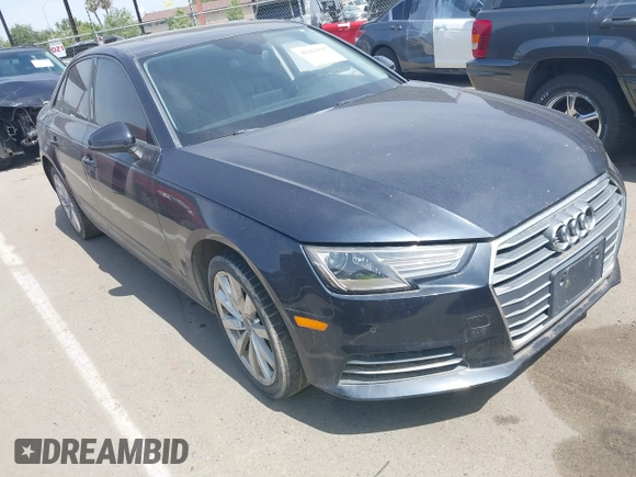 2017 Audi A4 Premium with VIN WAUGNAF47HN001156, listed as a IAAI auction lot 42163537 with 72,771 mi miles. Bid and sale history available at carsss.com. Image 1.