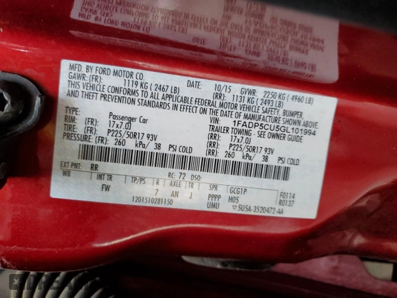 2016 Ford C-Max Energi SEL with VIN 1FADP5CU5GL101994, listed as a Copart auction lot 72451363 with 99,517 mi miles. Bid and sale history available at carsss.com. Image 13.