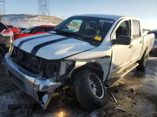 2012 Nissan Titan SV with VIN 1N6AA0EC1CN326088, listed as a Copart auction lot 42799335 with 163,218 mi miles and Salvage Title. Bid and sale history available at carsss.com. Image 1.