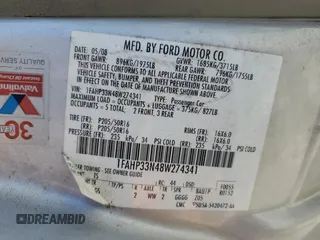 2008 Ford Focus SE with VIN 1FAHP33N48W274341, listed as a Copart auction lot 50343195 with 295,386 mi miles and Salvage Title. Bid and sale history available at carsss.com. Image 12.