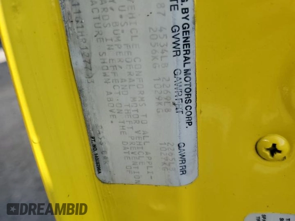 1987 Chevrolet Monte Carlo z VIN 1G1GZ11G1HP127793, wystawiony jako Copart lot #75700654 z przebiegiem 99 478 mil mil oraz Szkody całkowita. Historia ofert i sprzedaży dostępna na DreamBid. Obrazek 13.