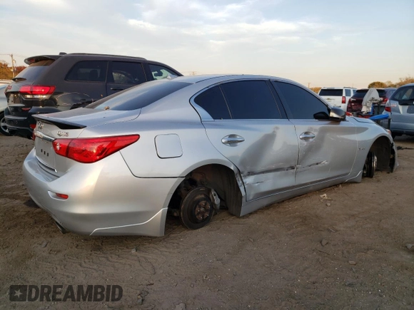 2016 Infiniti Q50 Red Sport 400 with VIN JN1FV7AR8GM451877, listed as a Copart auction lot 77774194 with 103,367 mi miles and Salvage Title. Bid and sale history available at DreamBid. Image 3.