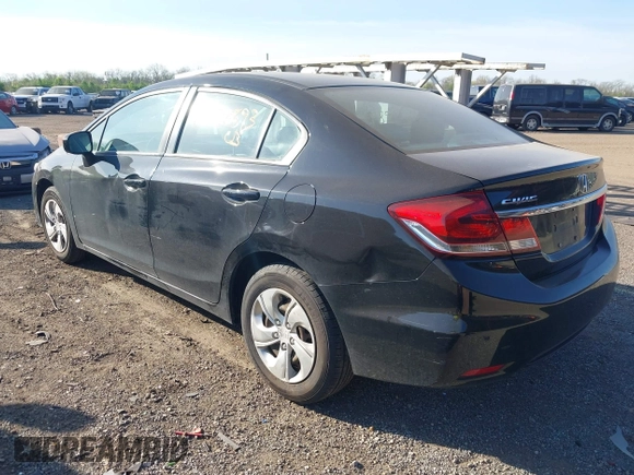 2014 Honda Civic Sedan LX with VIN 2HGFB2F55EH532657, listed as a IAAI auction lot 42098893 with 156,535 mi miles. Bid and sale history available at carsss.com. Image 3.