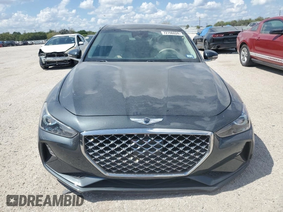 2019 Genesis G70 3.3T Advanced with VIN KMTG34LE1KU021425, listed as a Copart auction lot 72706024 with 56,825 mi miles and Salvage Title. Bid and sale history available at carsss.com. Image 5.