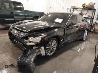 2021 Infiniti Q50 Luxe with VIN JN1EV7BR0MM755324, listed as a IAAI auction lot 42126177 with 33,000 mi miles and . Bid and sale history available at DreamBid. Image 2.