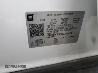 2019 Cadillac XT5 FWD with VIN 1GYKNARS5KZ215029, listed as a Copart auction lot 52828495 with 74,525 mi miles and Salvage title. Bid and sale history available at DreamBid. Image 15.