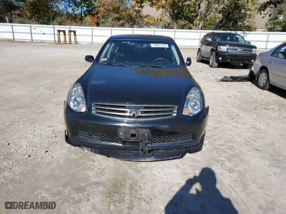 2005 Infiniti G35 Sedan with VIN JNKCV51FX5M300450, listed as a Copart auction lot 75651744 with 163,680 mi miles and Clean Title. Bid and sale history available at carsss.com. Image 5.