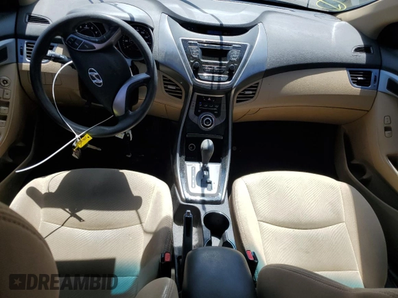 2013 Hyundai Elantra Limited with VIN 5NPDH4AE2DH290472, listed as a Copart auction lot 52354955 with 52,680 mi miles and Salvage Title. Bid and sale history available at DreamBid. Image 8.