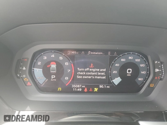 2023 Audi A3 Premium with VIN WAUAUDGY5PA114749, listed as a Copart auction lot 55321875 with 35,087 mi miles and Salvage Title. Bid and sale history available at DreamBid. Image 9.
