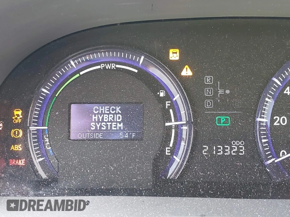 2010 Lexus HS 250h with VIN JTHBB1BA7A2007191, listed as a IAAI auction lot 42068847 with 213,323 mi miles. Bid and sale history available at carsss.com. Image 17.