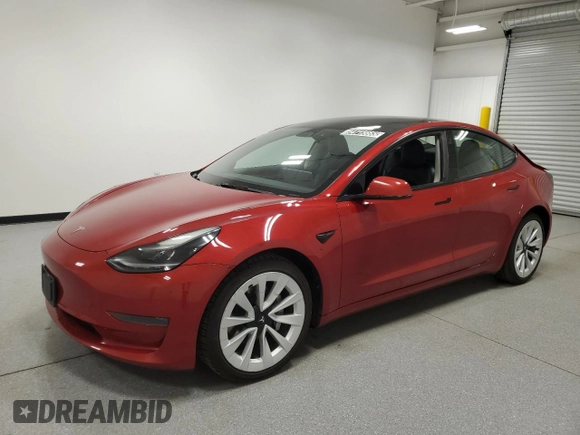 2023 Tesla Model 3 with VIN 5YJ3E1EA6PF455789, listed as a Copart auction lot 54715665 with 64,658 mi miles and Salvage Title. Bid and sale history available at DreamBid. Image 1.