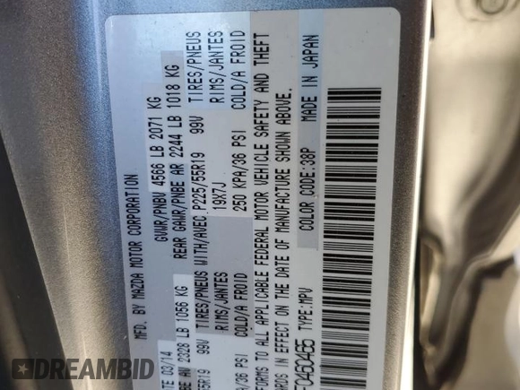 2015 Mazda CX-5 Grand Touring with VIN JM3KE4DY5F0460465, listed as a Copart auction lot 46392605 with 103,185 mi miles and Salvage Title. Bid and sale history available at carsss.com. Image 13.