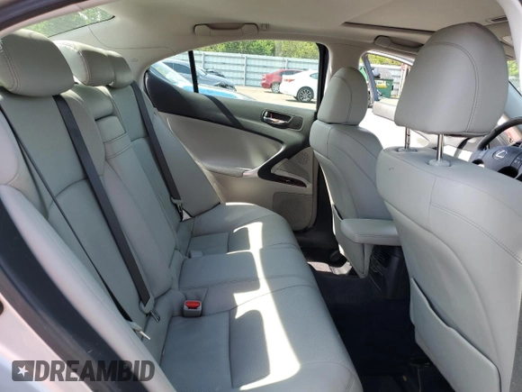 2006 Lexus IS 250 with VIN JTHCK262X62006914, listed as a Copart auction lot 59180695 with 56,921 mi miles and Clean title. Bid and sale history available at DreamBid. Image 10.