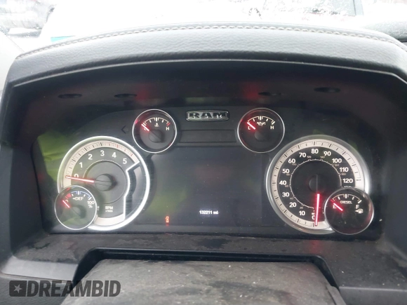 2017 Ram 2500 Laramie with VIN 3C6UR5FL9HG652815, listed as a IAAI auction lot 41553727 with 132,211 mi miles. Bid and sale history available at carsss.com. Image 7.