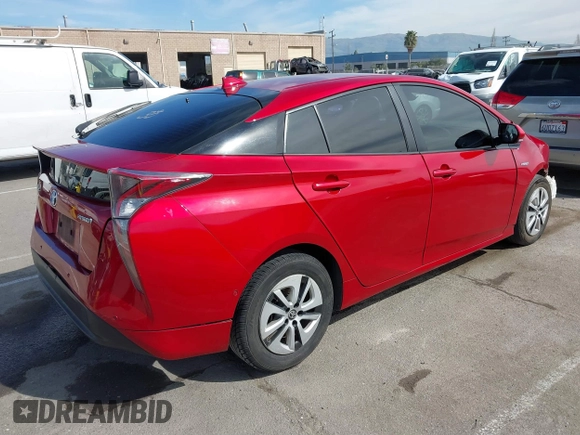 2018 Toyota Prius Two with VIN JTDKBRFU4J3060140, listed as a IAAI auction lot 41703144 with 111,829 mi miles. Bid and sale history available at carsss.com. Image 4.